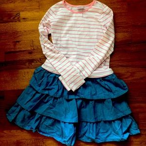 Hanna Anderson Girls' Striped Long Sleeve Dress